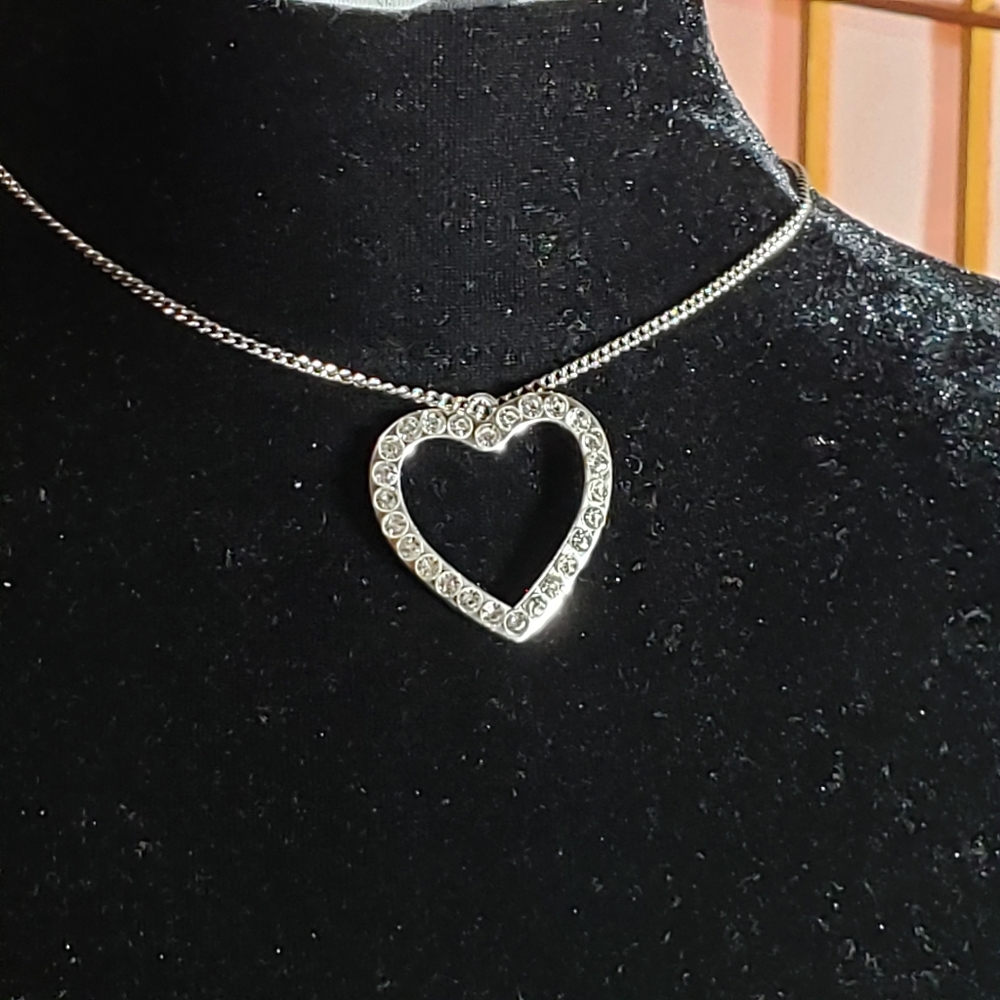 Heart Shaped Rhinestone pendant